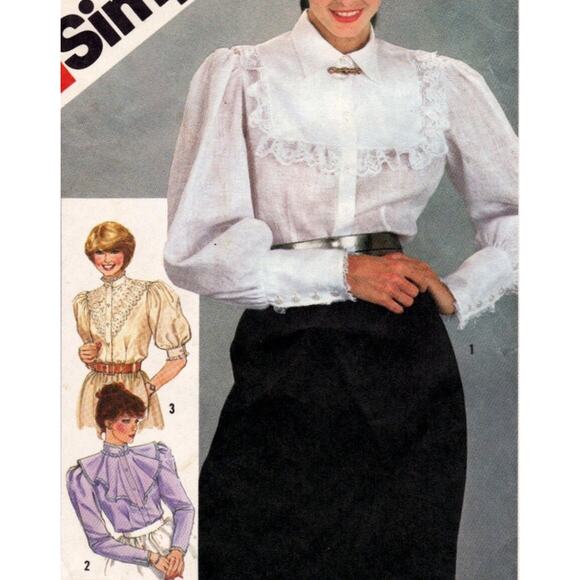 Simplicity 5455 Pattern Top Miss 14 Uncut Cottagecore Ruffle Full Front Button - Picture 1 of 5